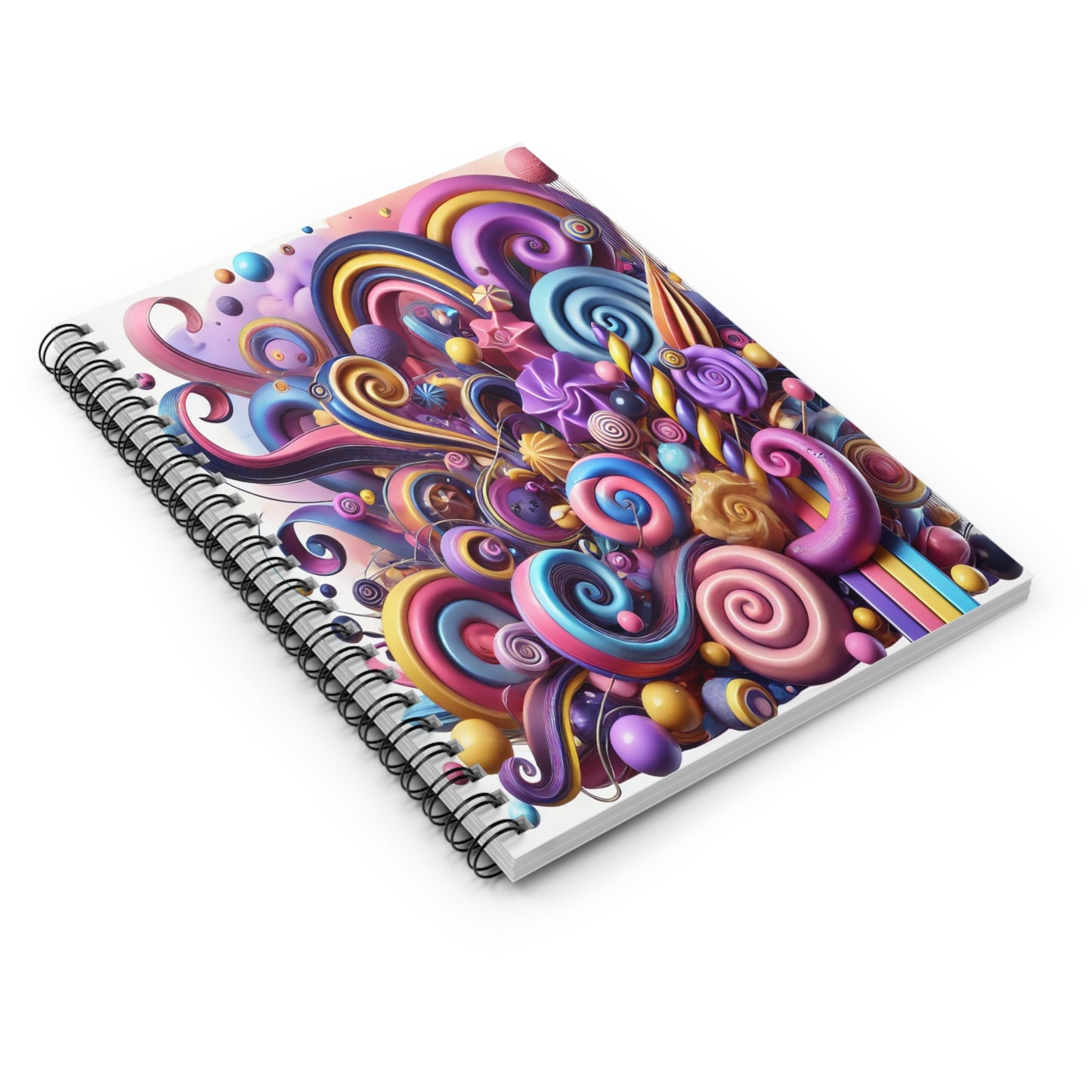 Purple Whimsical Spiral Notebook - Ruled Line