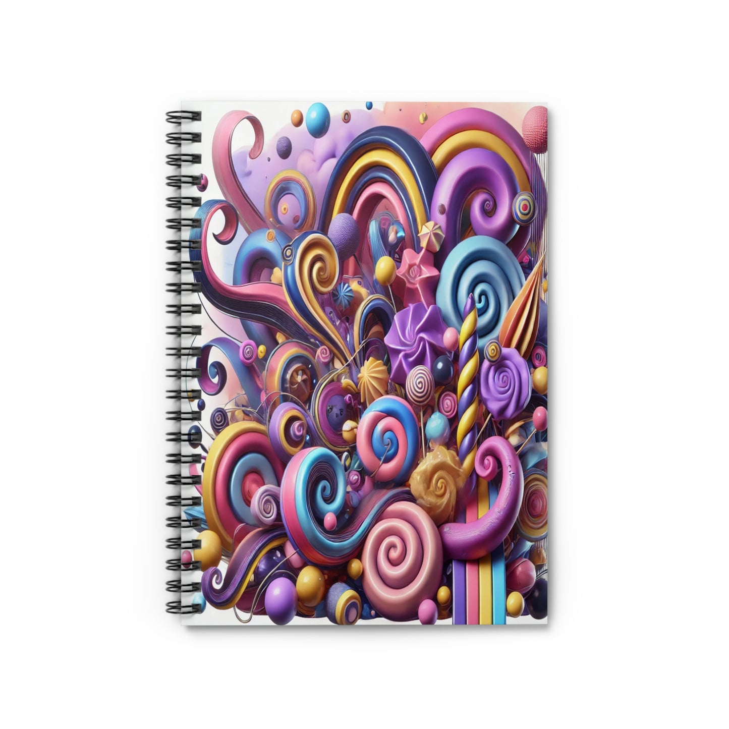 Purple Whimsical Spiral Notebook - Ruled Line