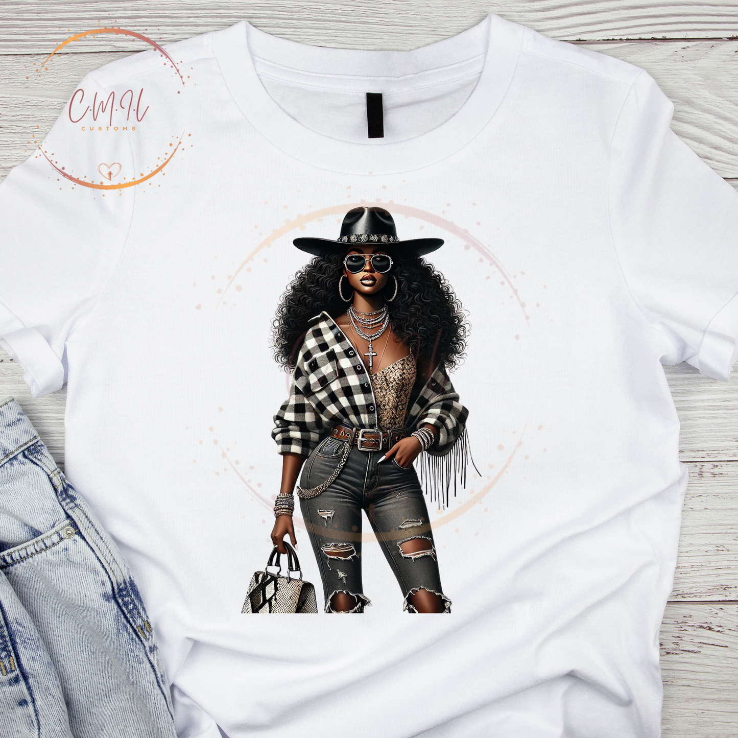 Black Cowgirl Tee