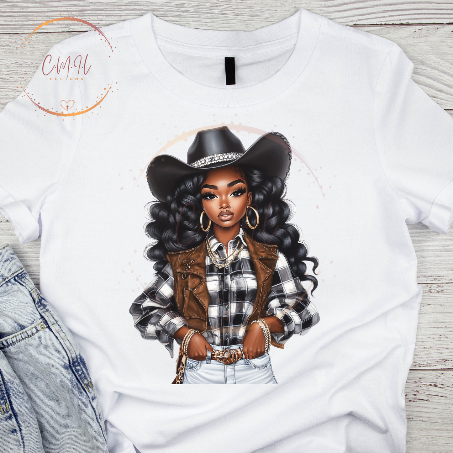Black Cowgirl Tee
