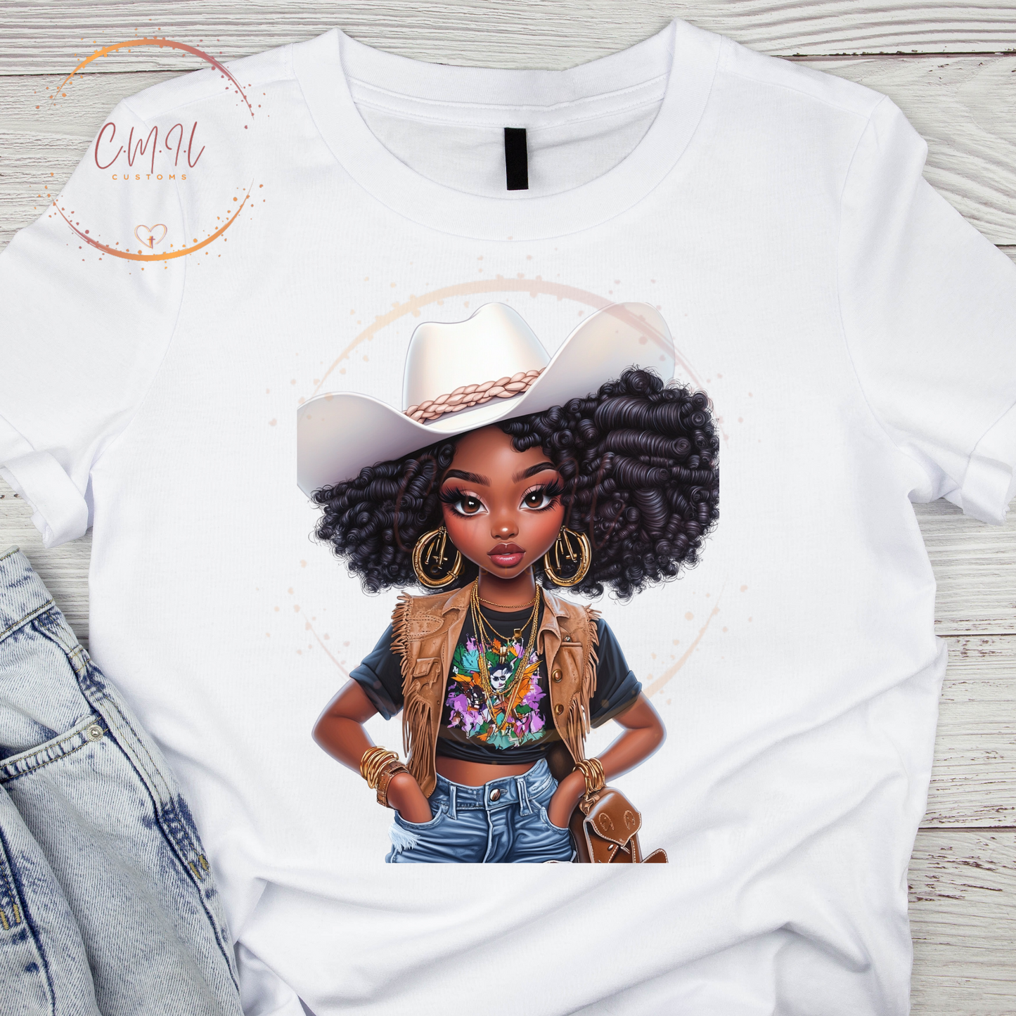 Black Cowgirl Tee