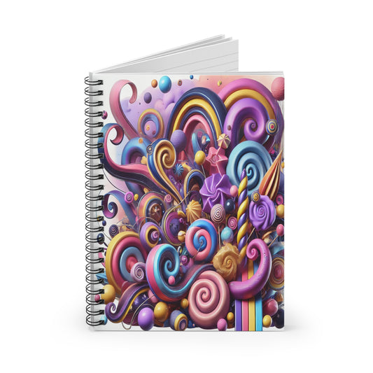 Purple Whimsical Spiral Notebook - Ruled Line