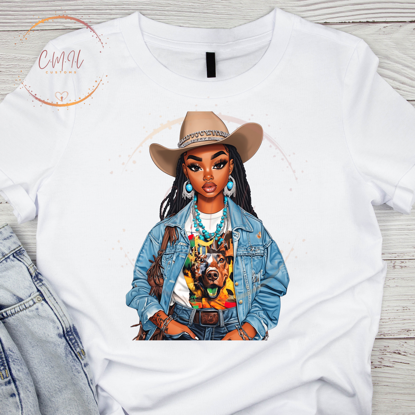 Black Cowgirl Tee