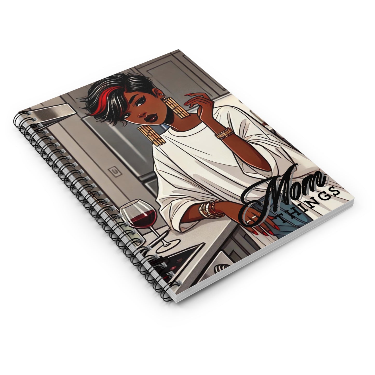 Mom Things Spiral Notebook - Ruled Line