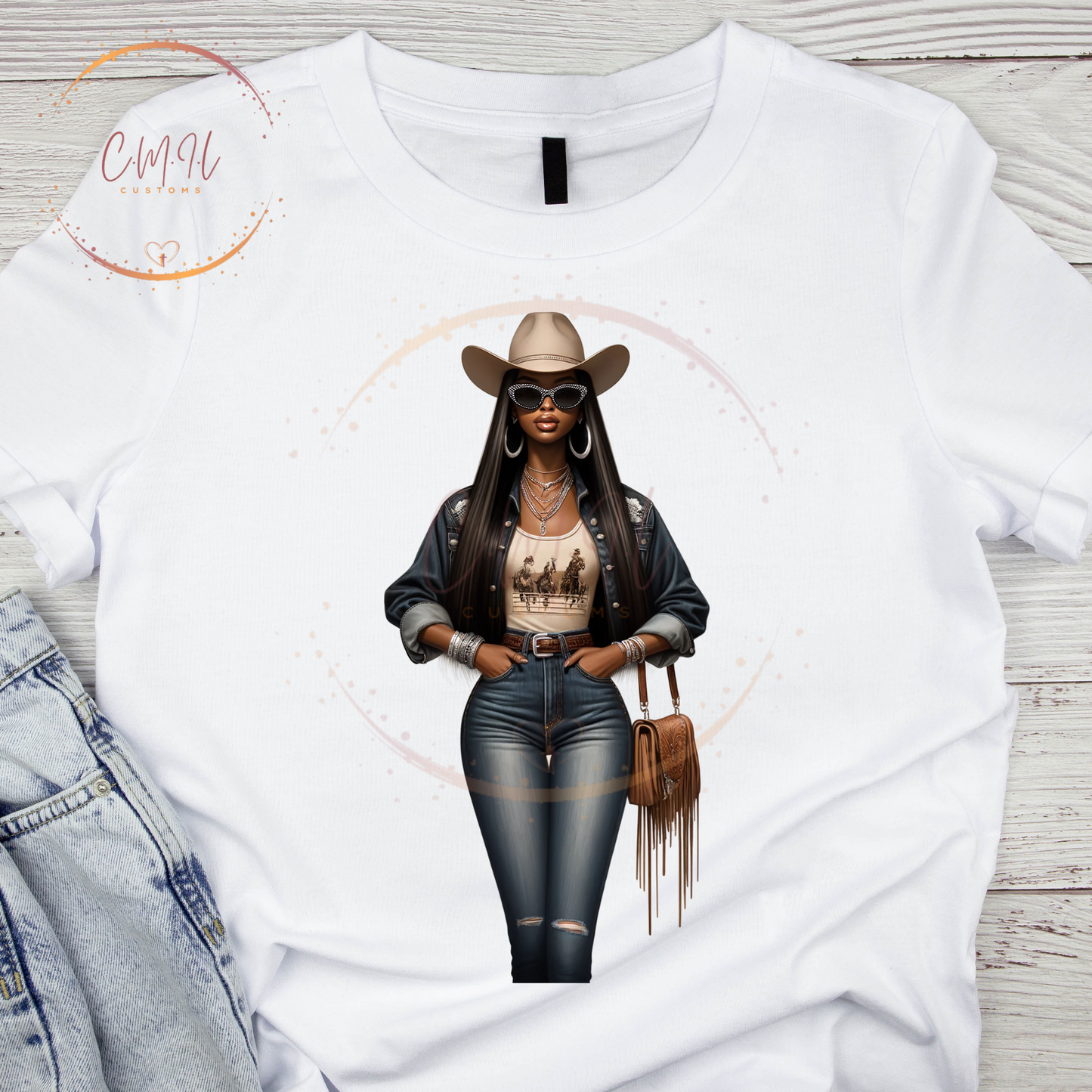 Black Cowgirl Tee