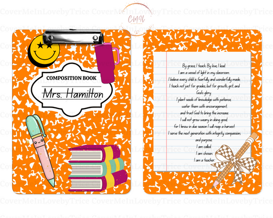 Editable Teacher Clipboard Canva Templates – Digital Download