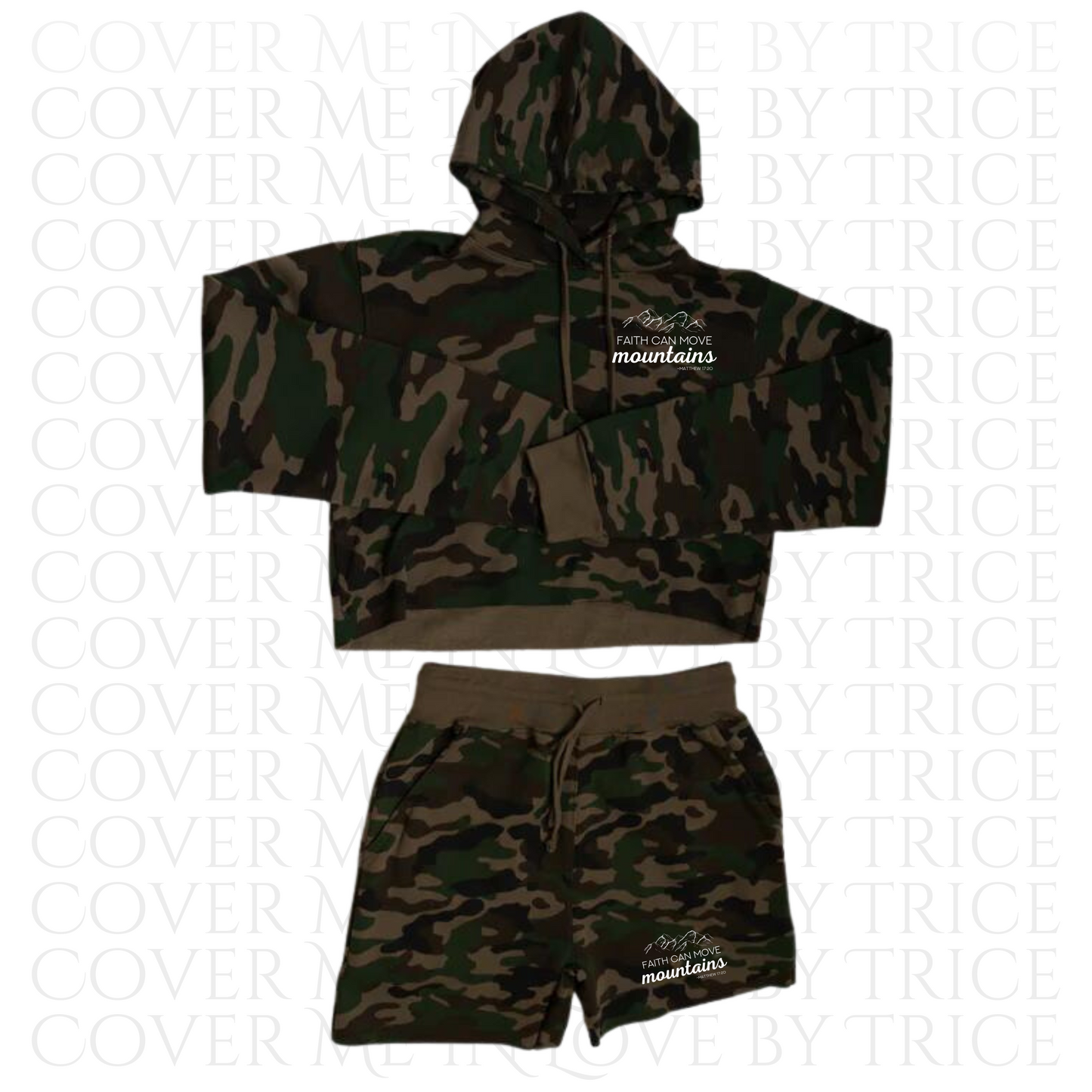 Ladies Crop Top Fleece Short Sets