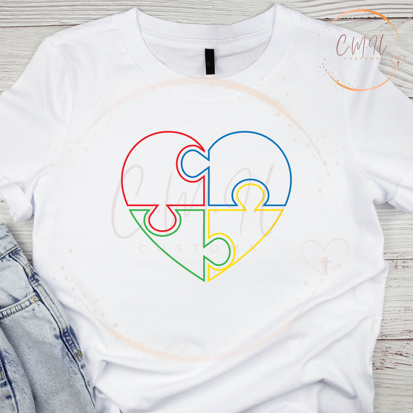 Puzzle Autism Heart- outline