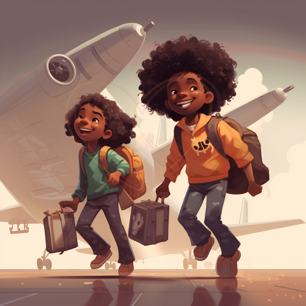 Siblings Travel Together Ai Art Bundle