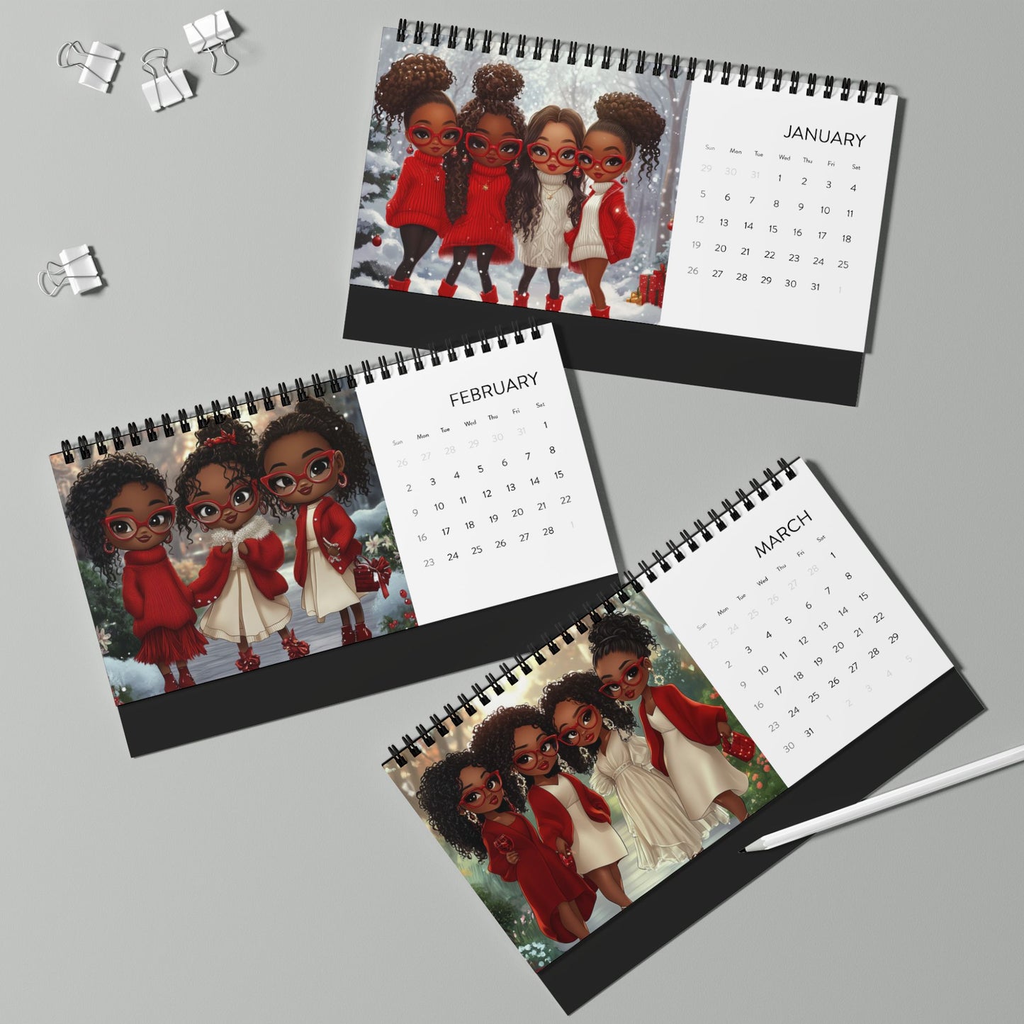 Chic Moments 2025 Desktop Calendar