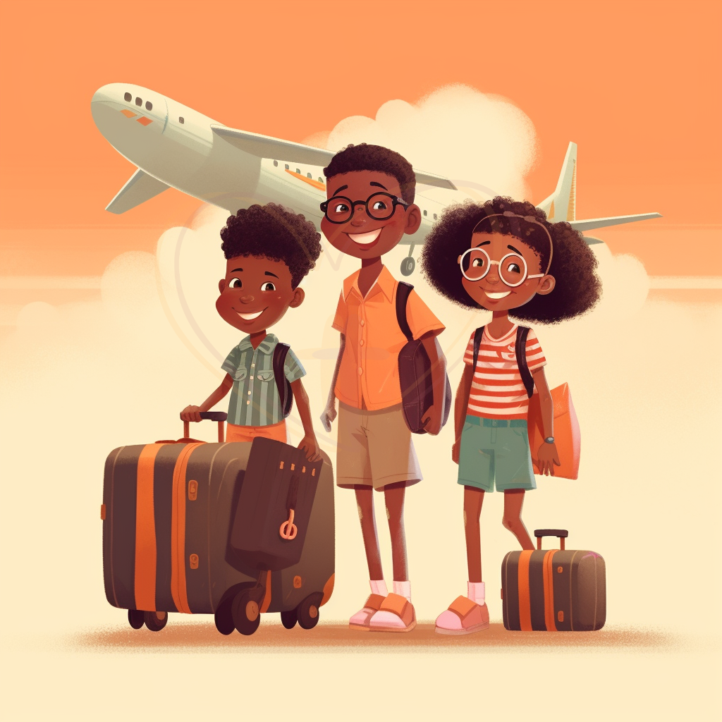 Siblings Travel Together Ai Art Bundle