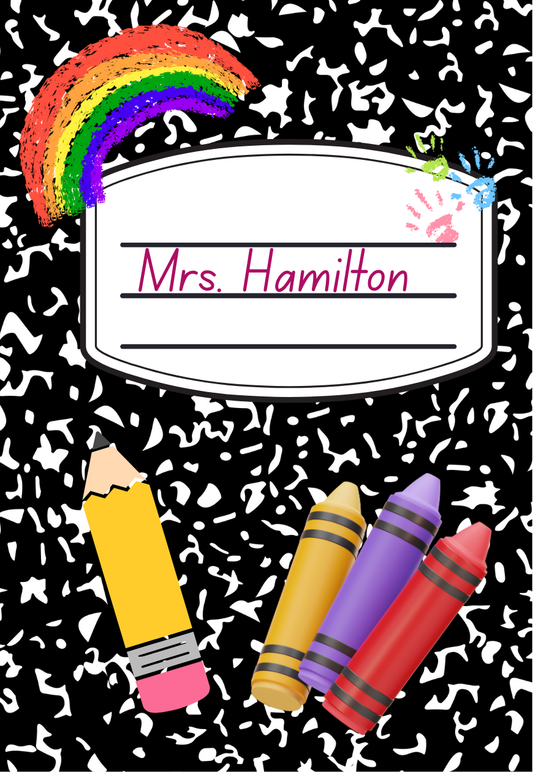 Teacher ID Badge Holder with Clear Back Pocket- Physical Item