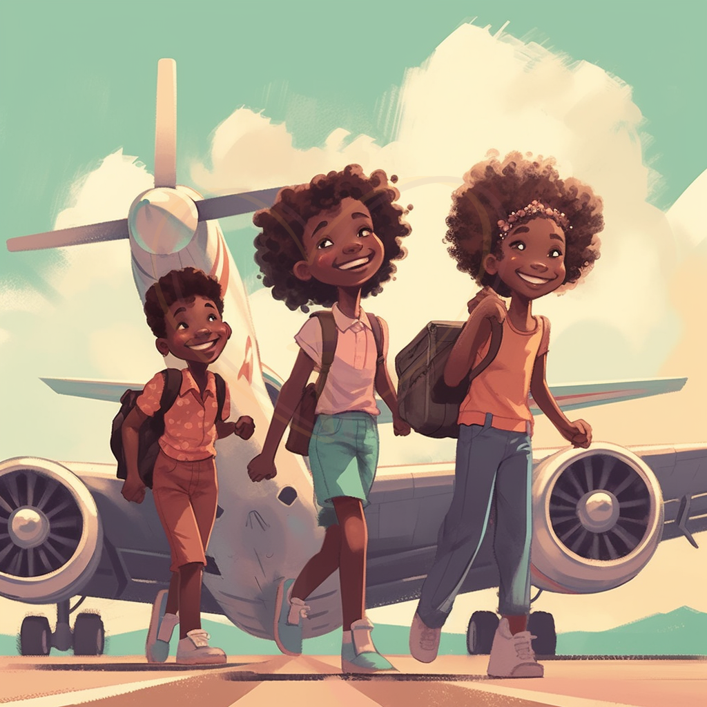 Siblings Travel Together Ai Art Bundle