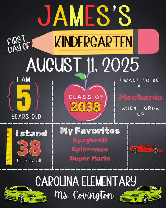 First day of school sign printable