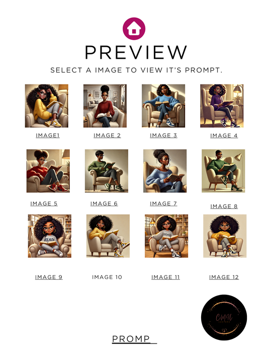 DALL-E AI Art Prompt Guide- BOOK CHIC 12 Prompts