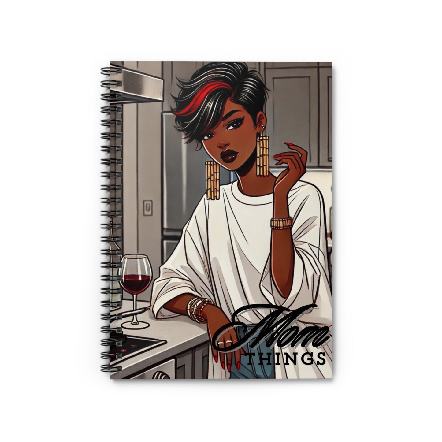 Mom Things Spiral Notebook - Ruled Line