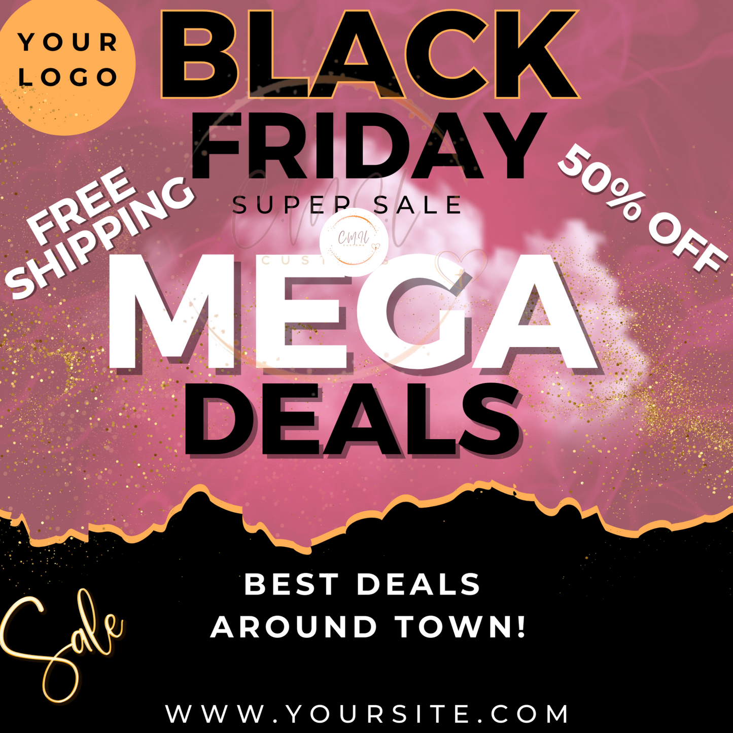 Black Friday Editable Promo Templates- Canva