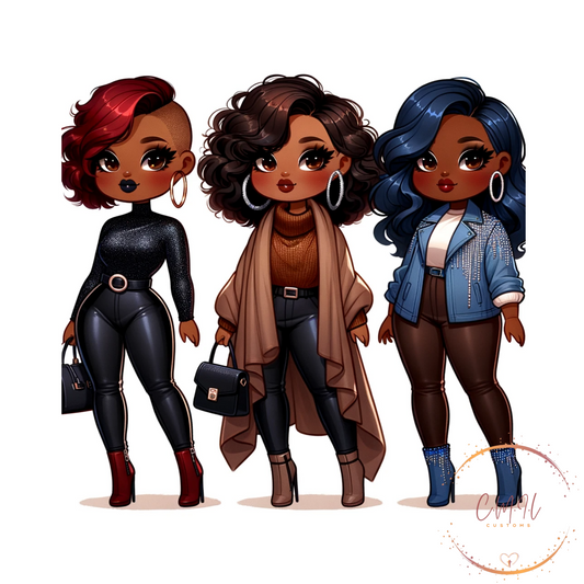 DALLE-3 Prompt Guide/ Chibi Fashion Ladies Pt1