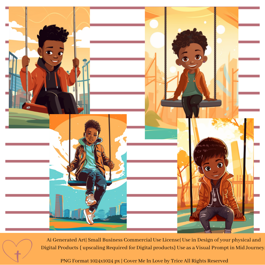 Swinging at the Park Ai Art Bundle