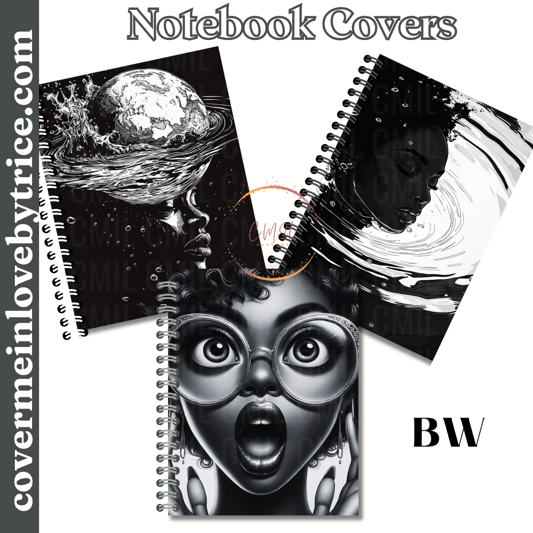 Black & White Journal Cover - Instant Download