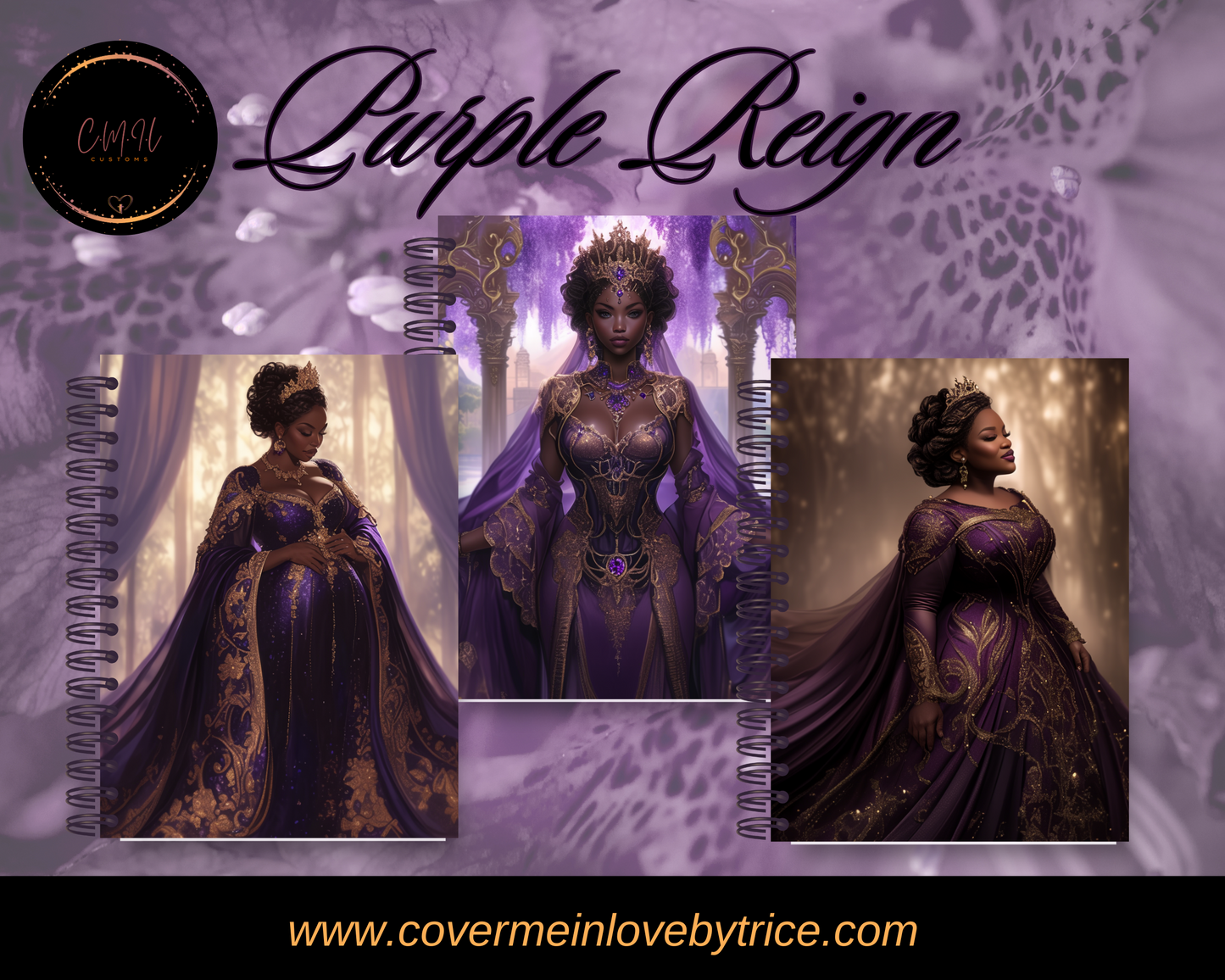 Purple Reign Journal Cover - Instant Download