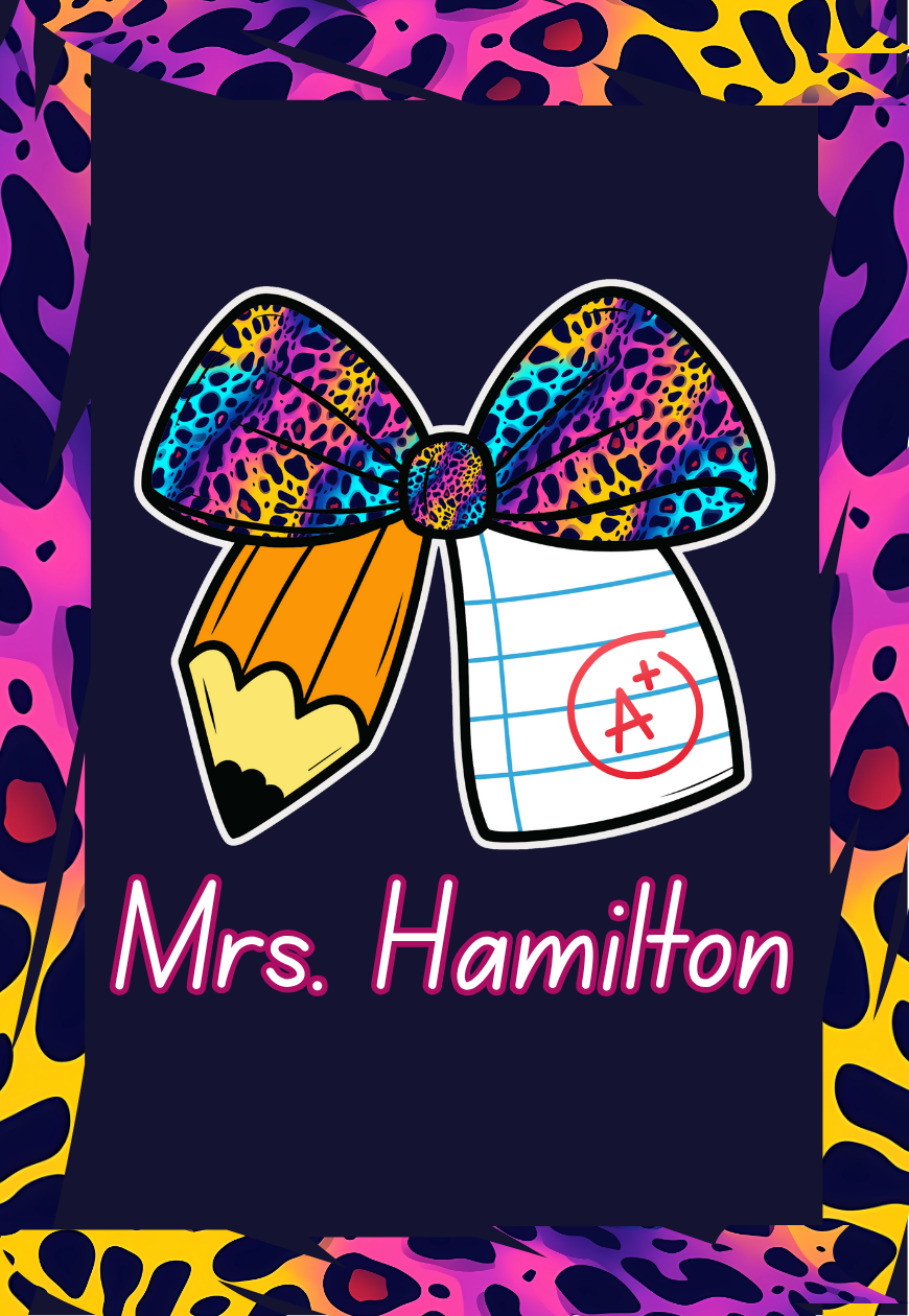 Teacher ID Badge Holder with Clear Back Pocket Template -Digital Download