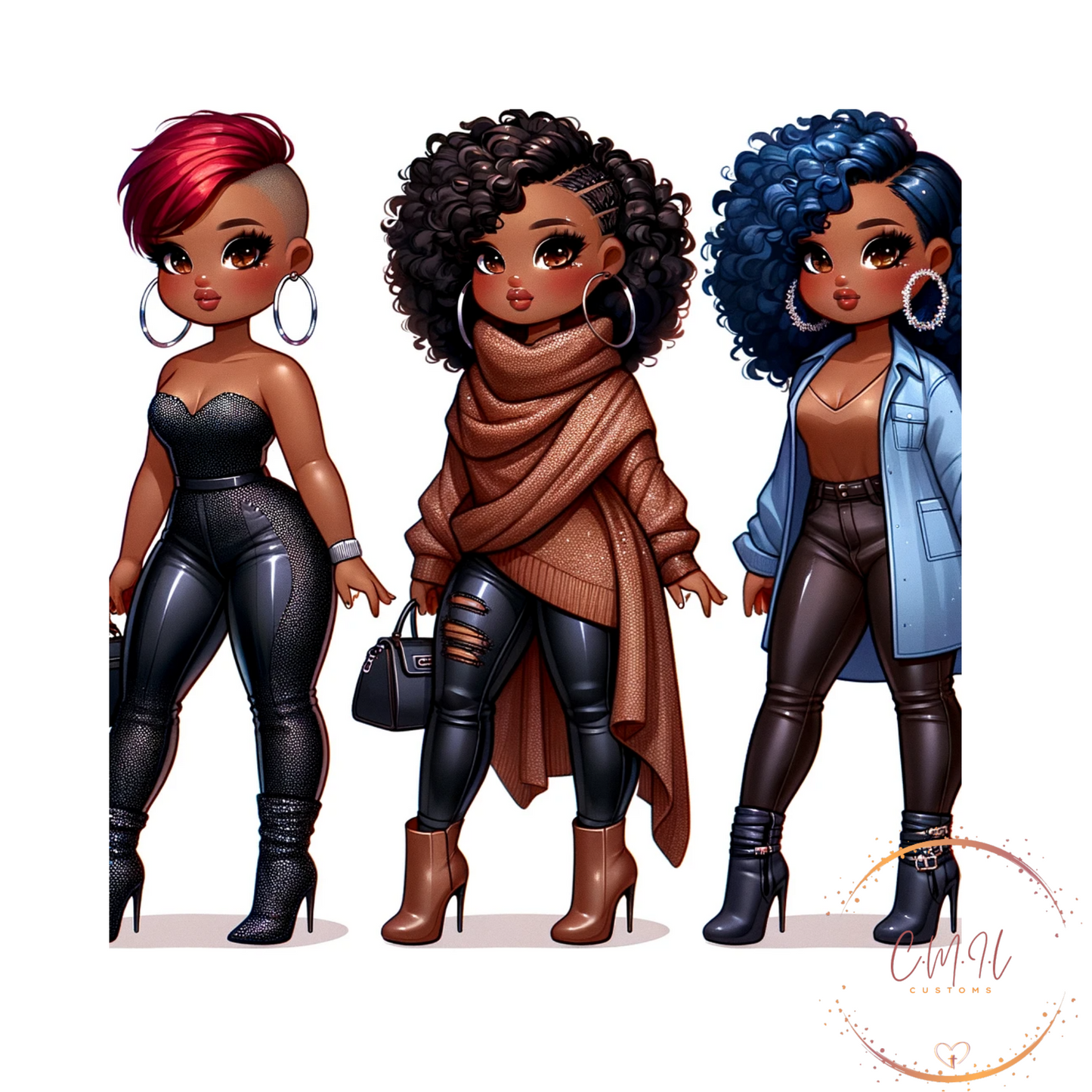 DALLE-3 Prompt Guide/ Chibi Fashion Ladies Pt1