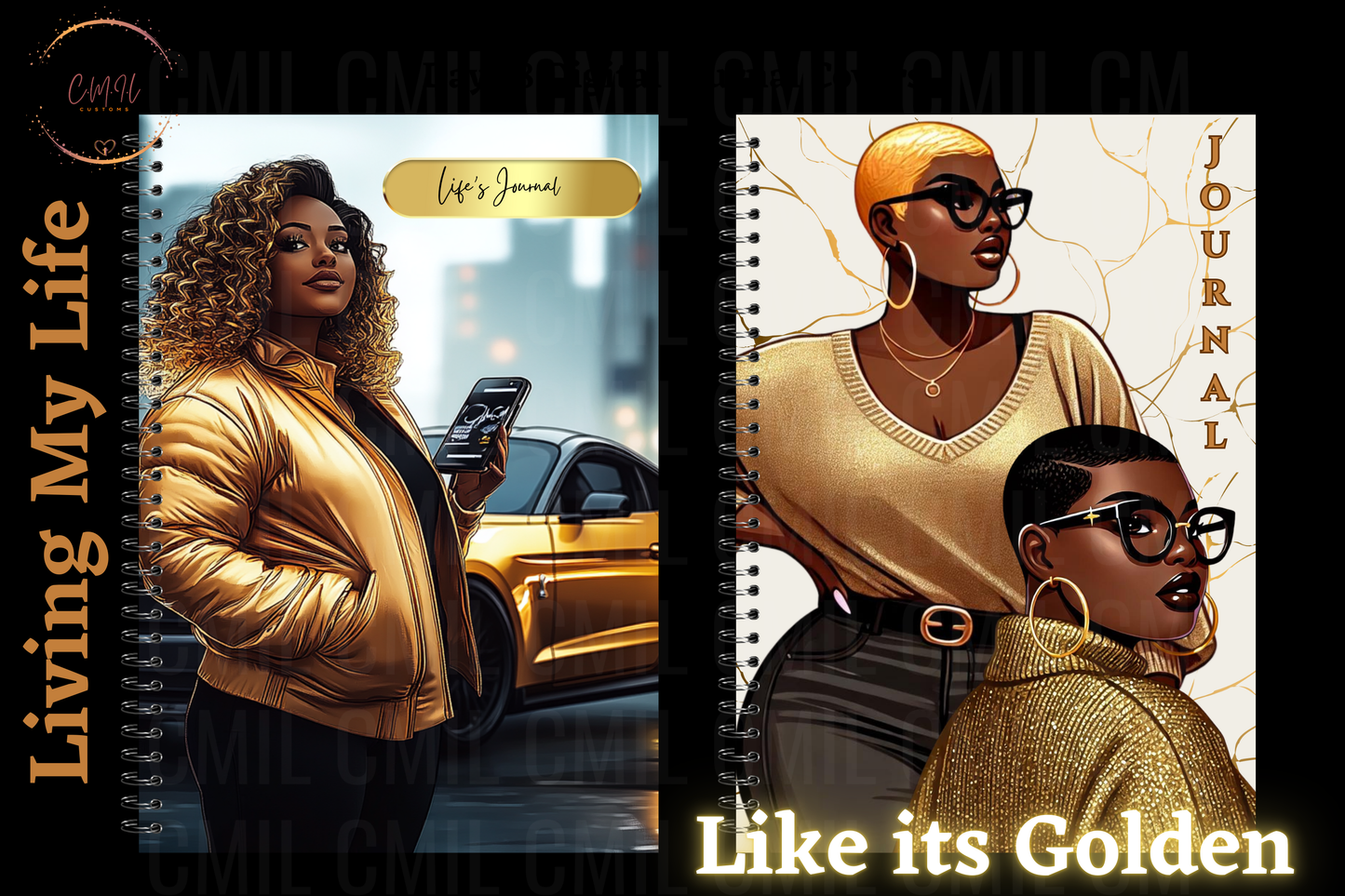 Living My Life Like It's Golden Journal Cover - Instant Download