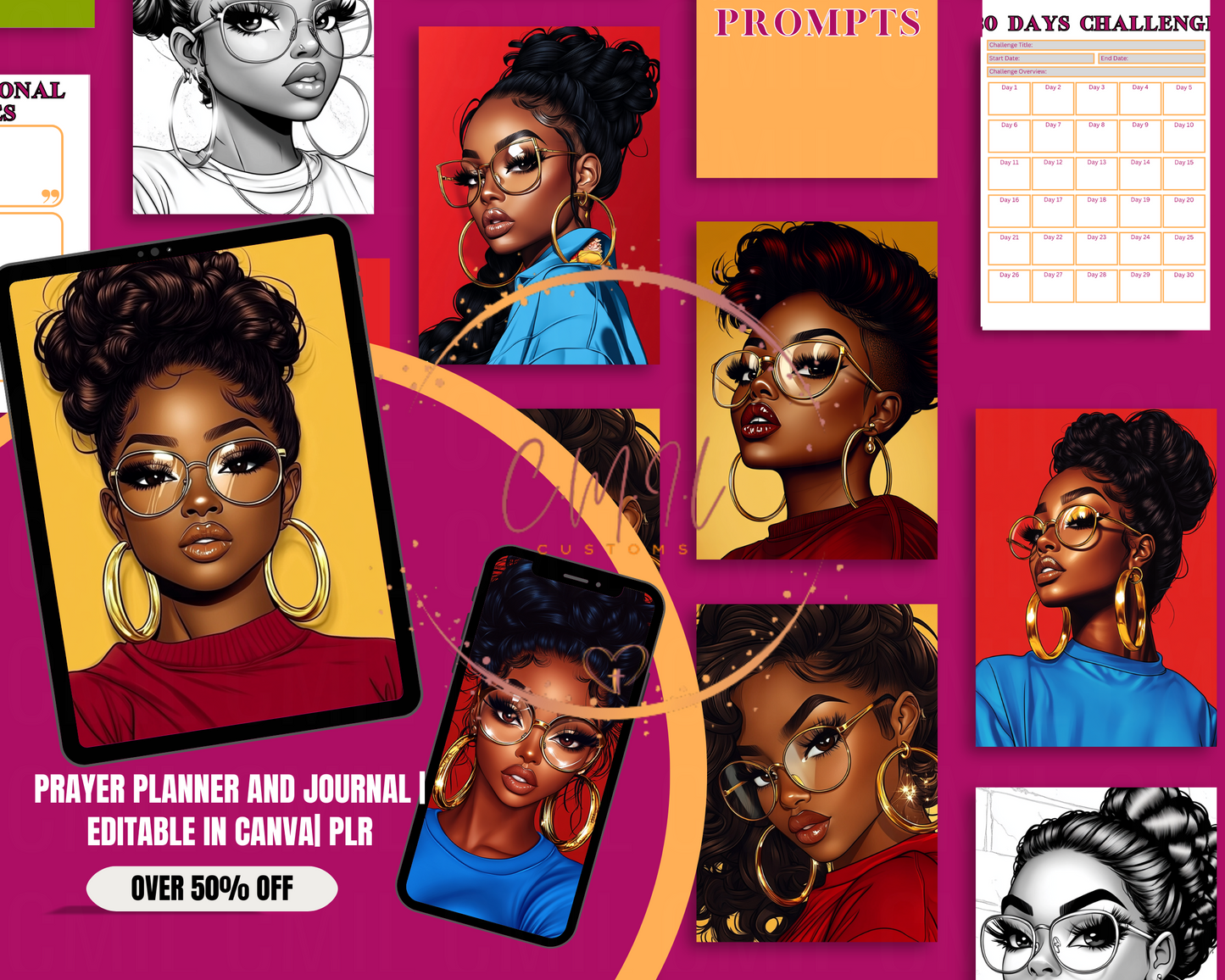 Prayer Planner and Journal| Editable in Canva| PLR