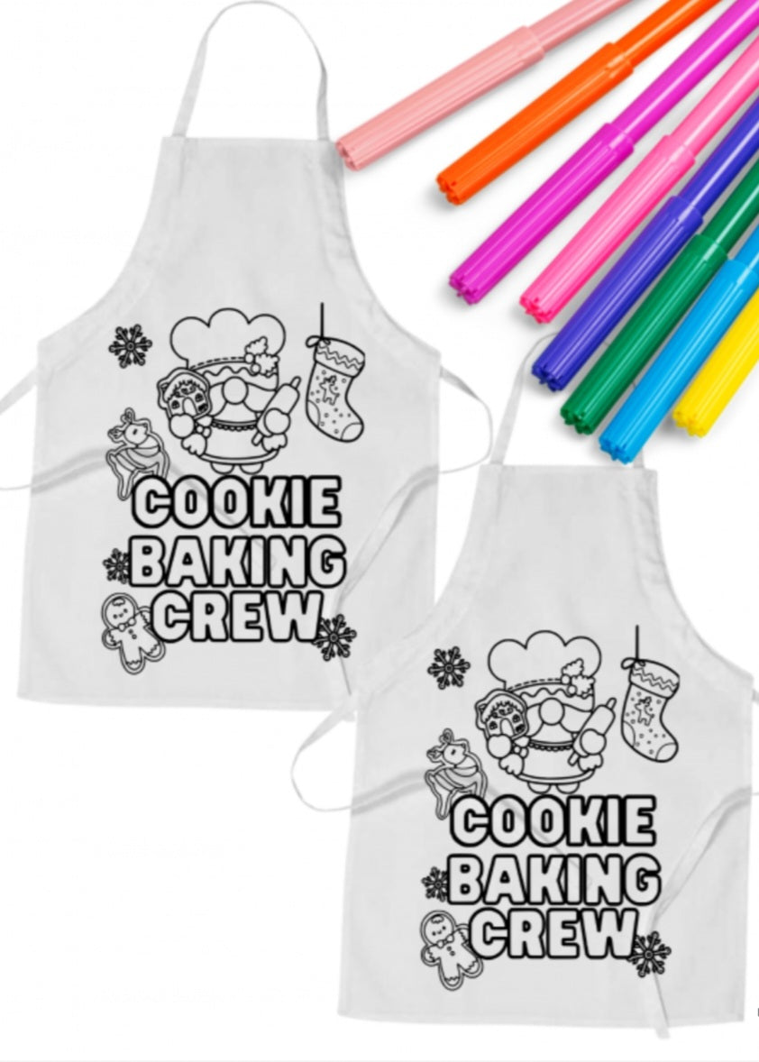 Kids Cookie Baking Crew Aprons