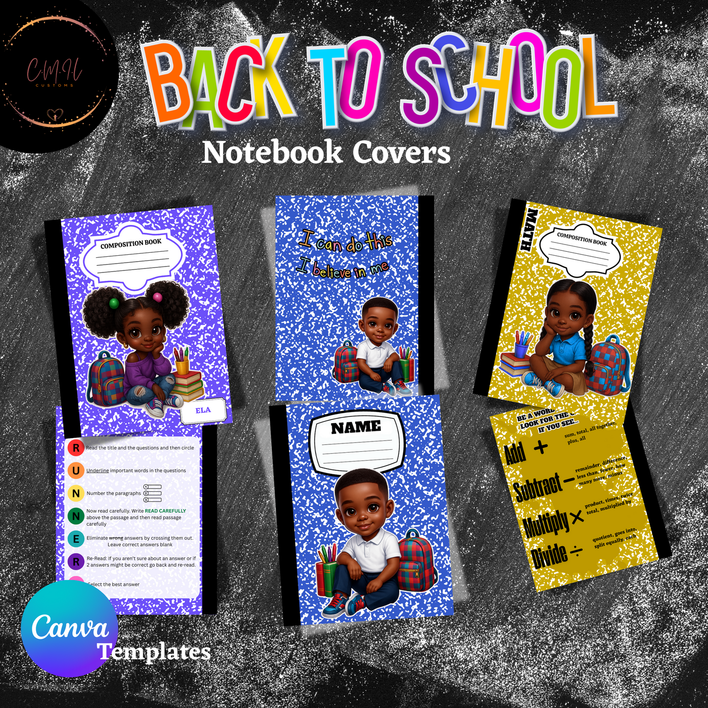 BACK TO SCHOOL NOTEBOOK COVER TEMPLATES
