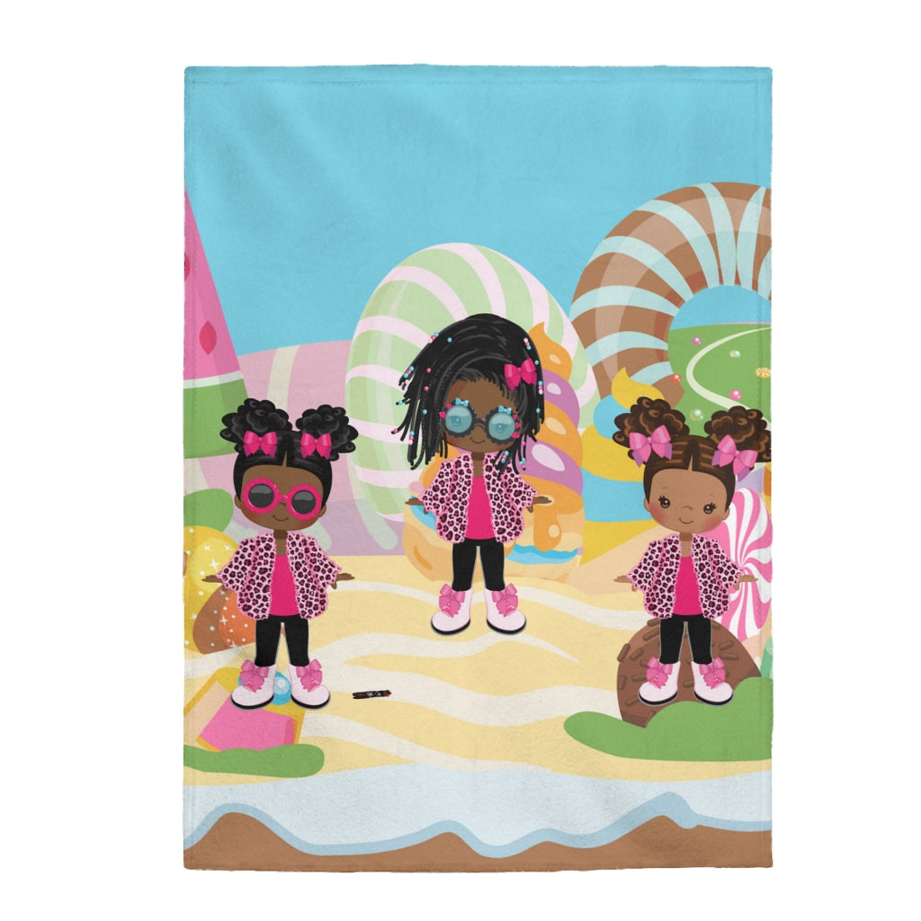 Kids Candyland Plush Blanket