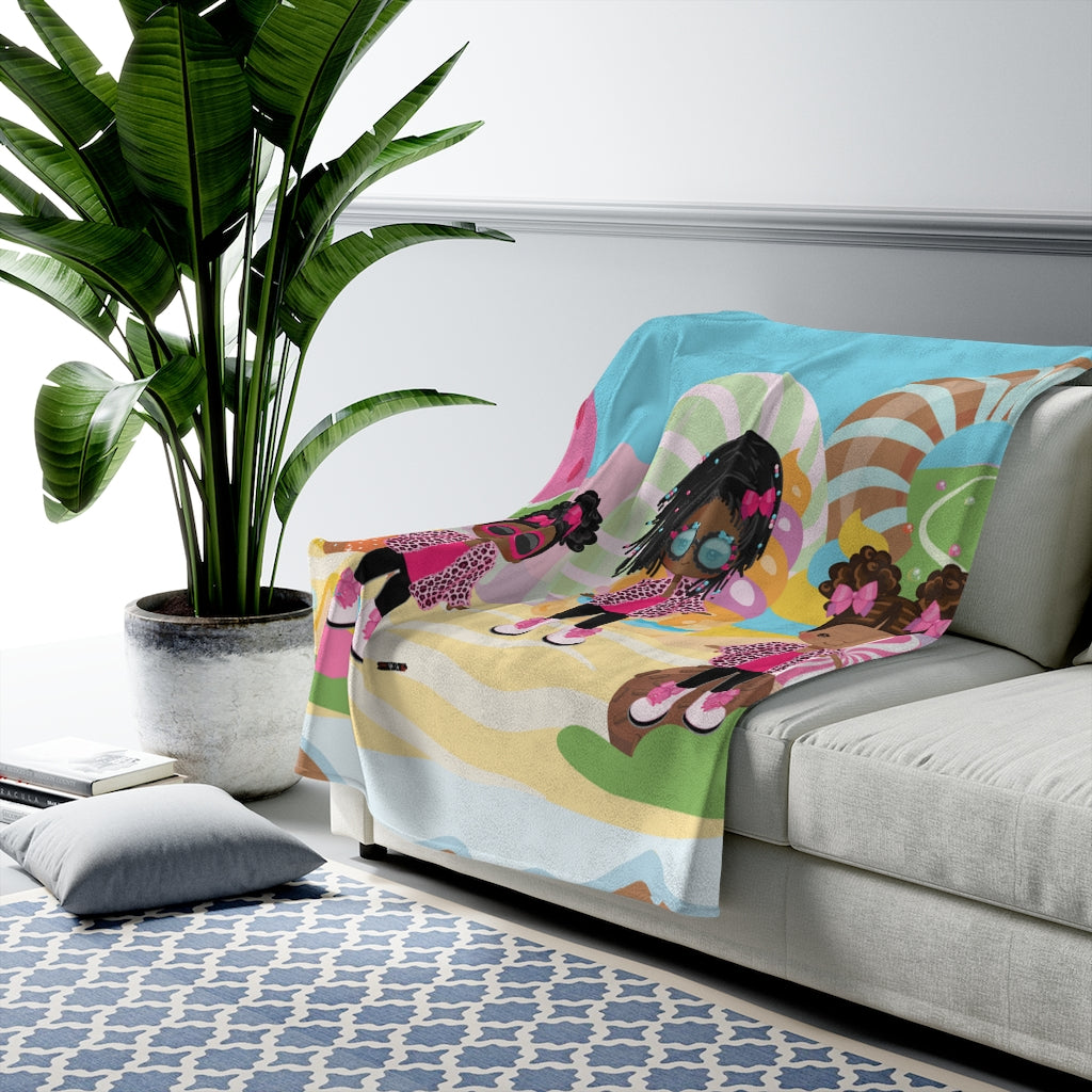 Kids Candyland Plush Blanket