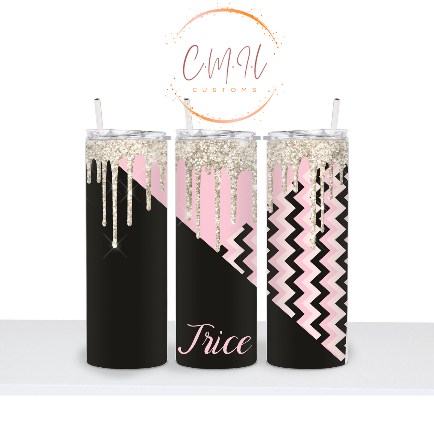Pink Drip 20 oz Tumbler