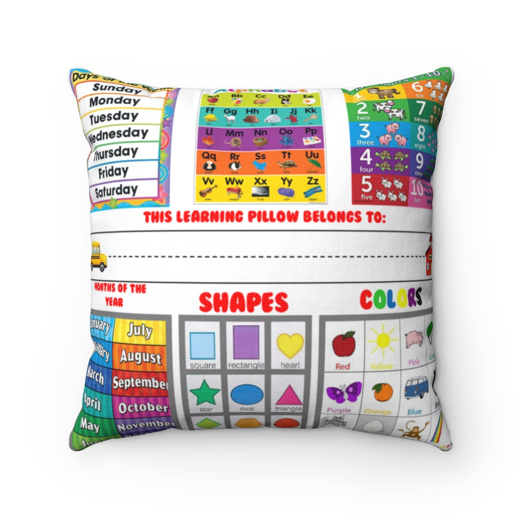 Kid's learning pillow Square Pillow