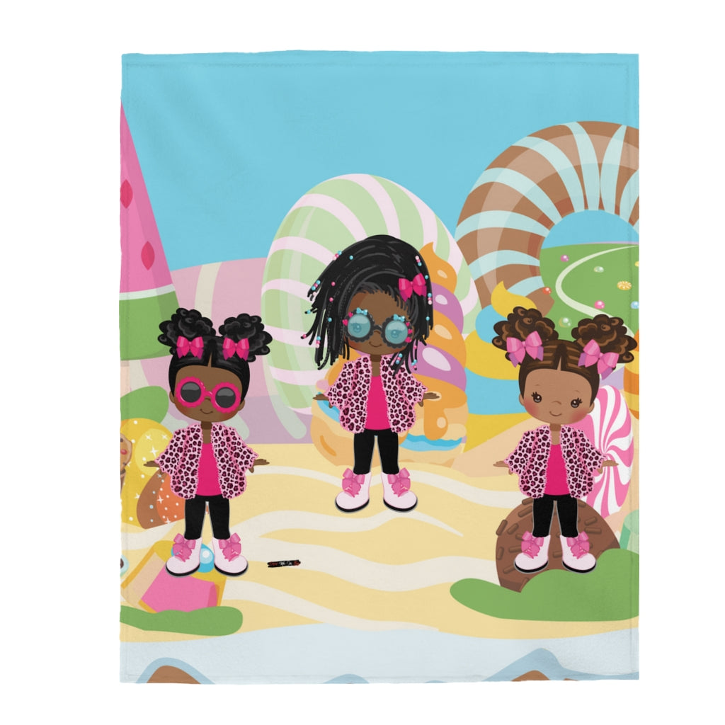 Kids Candyland Plush Blanket
