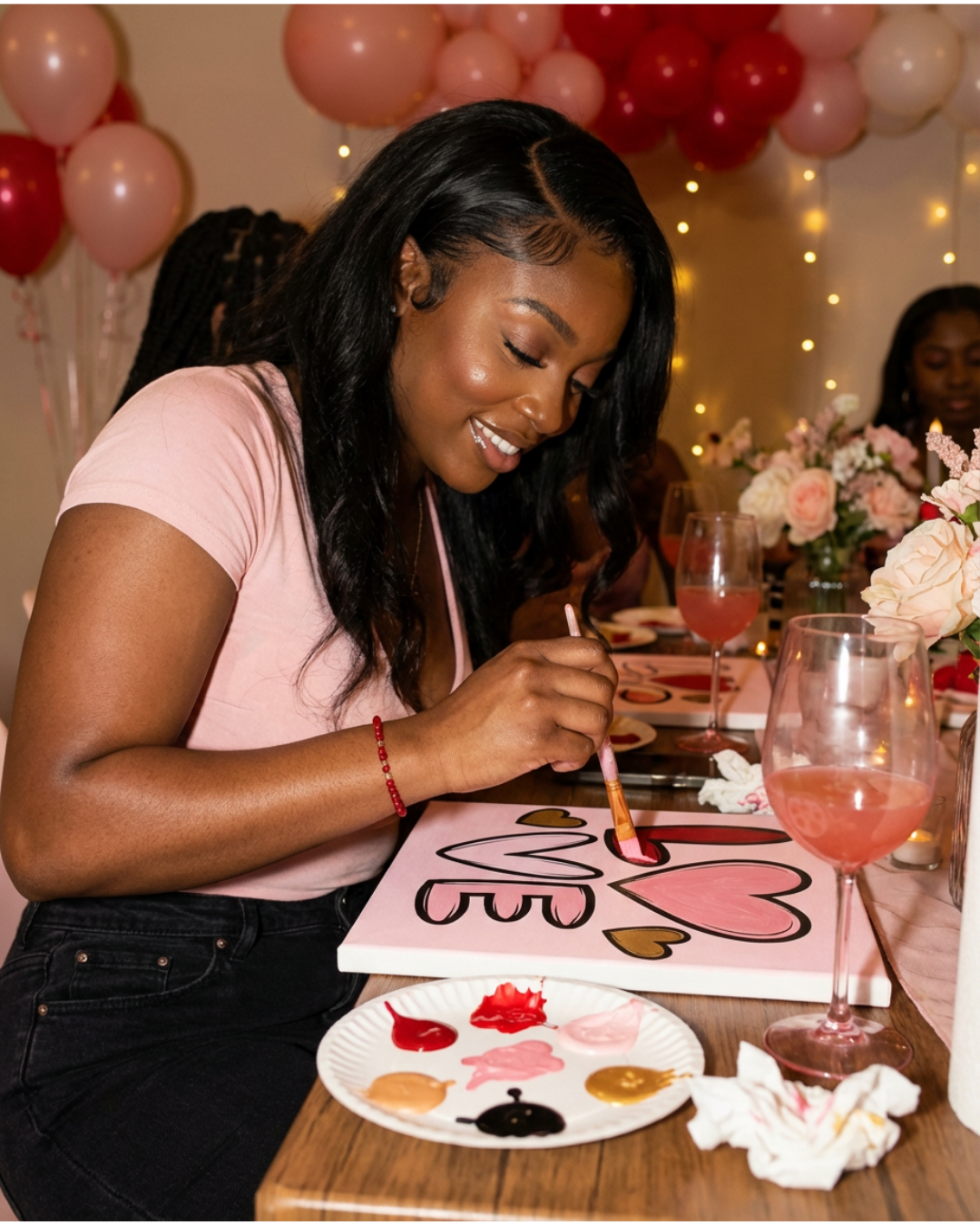 Valentine's Paint Party Sketch Designs- Digital Product + Resell Rights