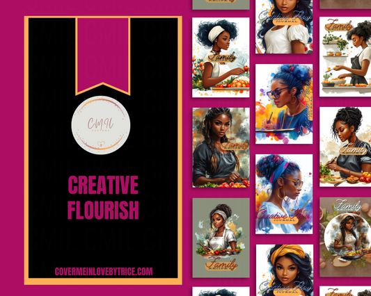 Creative Flourish Journal Cover Day 30 - Instant Download