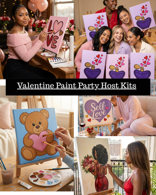 Valentine's Paint Party Sketch Designs- Digital Product + Resell Rights