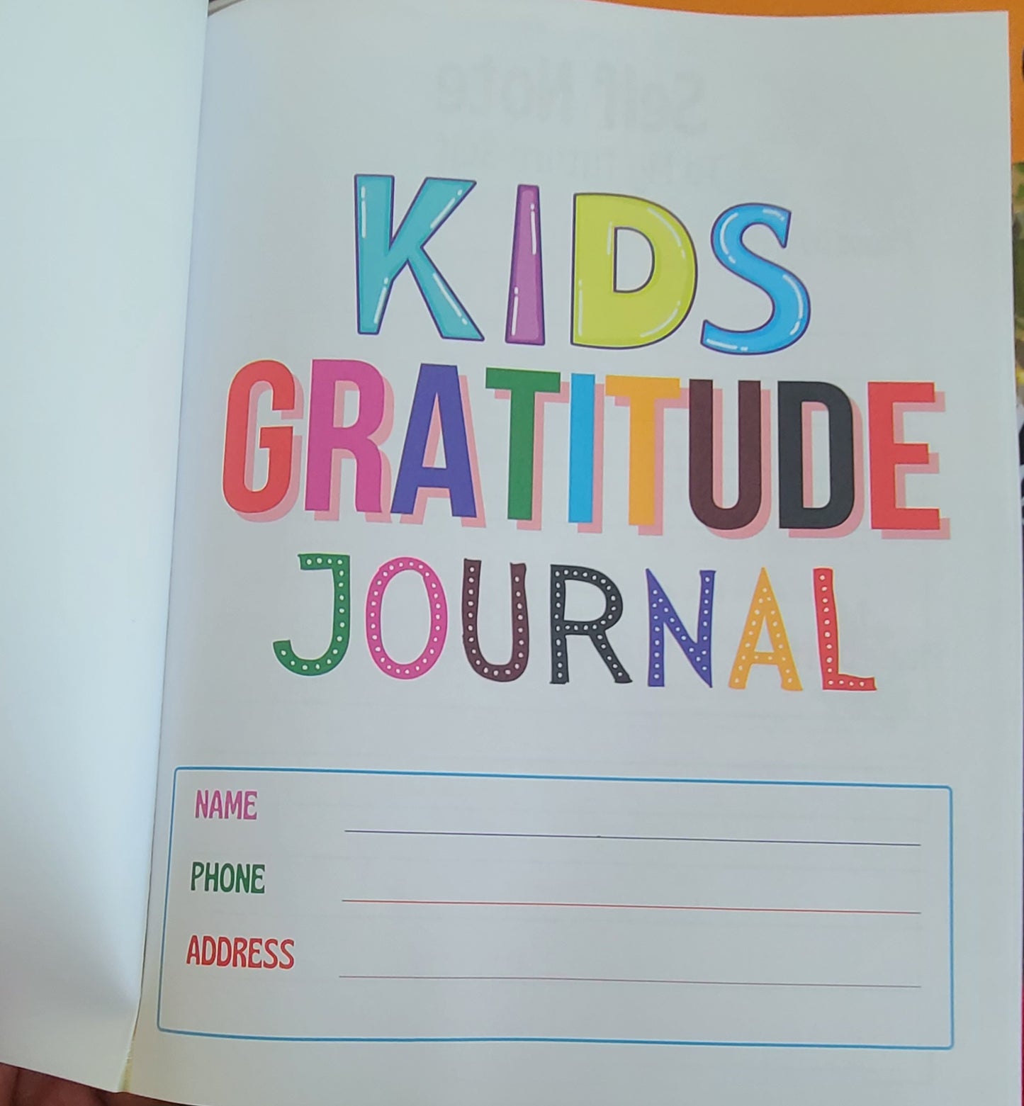 Kid's Gratitude Journal