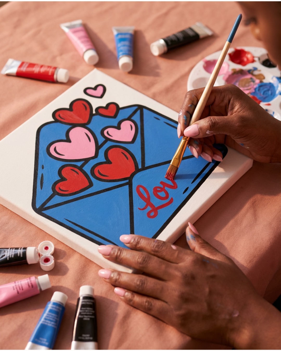 Valentine's Paint Party Sketch Designs- Digital Product + Resell Rights