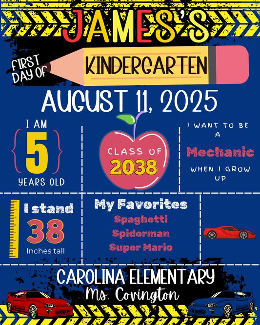 First day of school sign printable