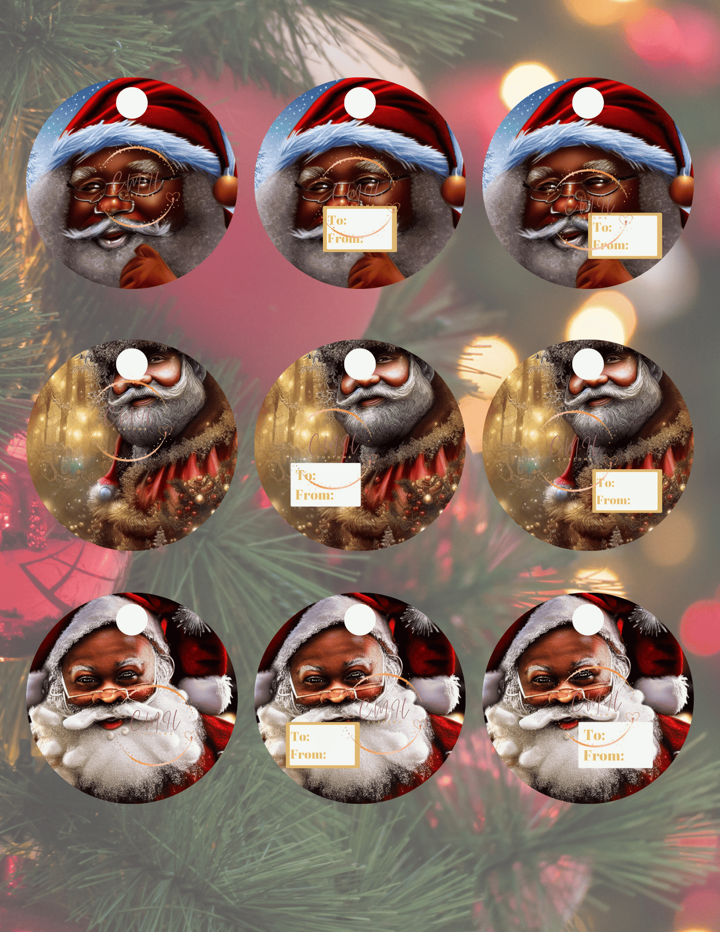 Christmas Holiday Gift Tags - Digital Download