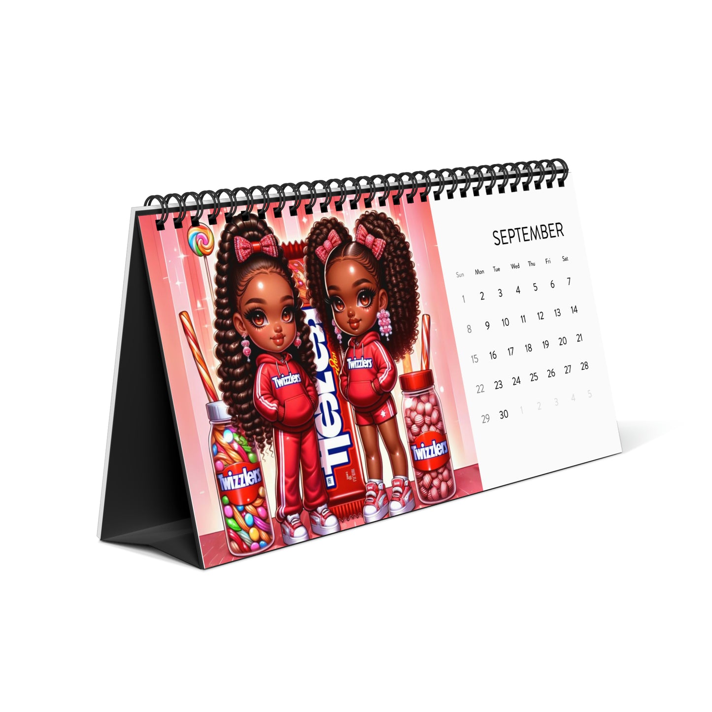 Kid's Candyland Desktop Calendar (2024 grid)