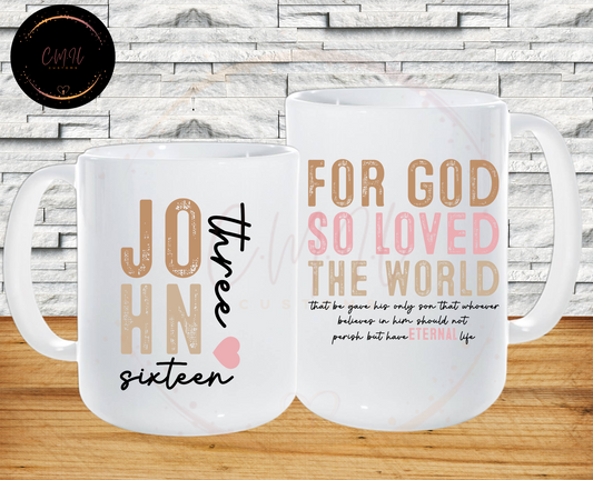 John 3:16 -20 oz coffee mug