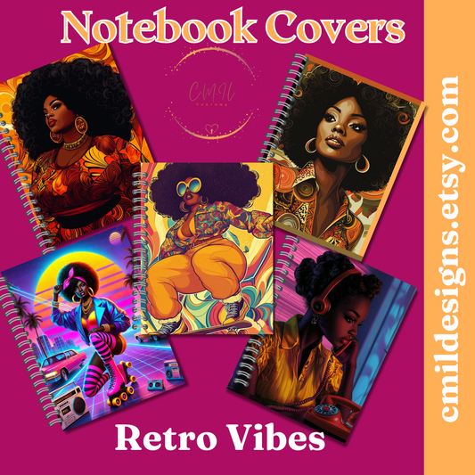 Retro Vibes Journal Cover - Instant Download