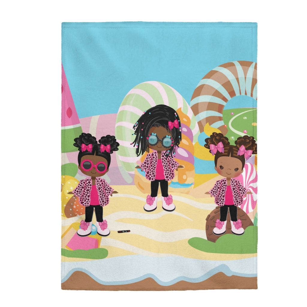 Kids Candyland Plush Blanket
