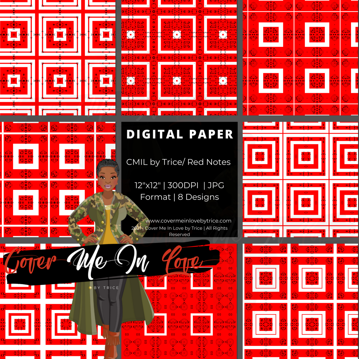 Red Notes Digital Paper