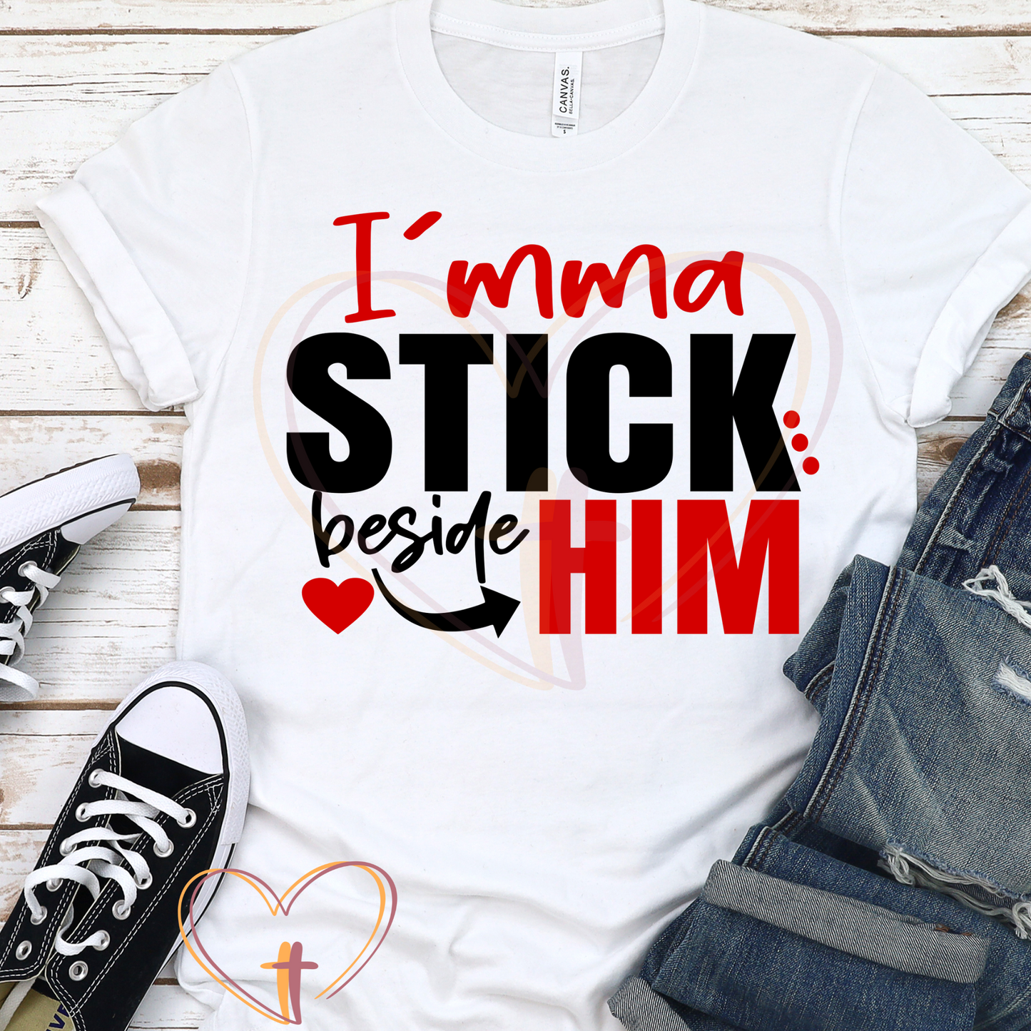 I'm ma stick beside Him Tee