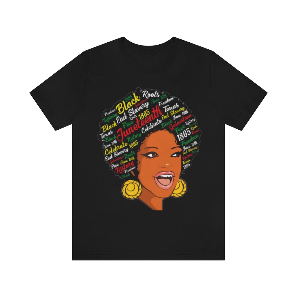 Afro Lady Juneteenth Tee